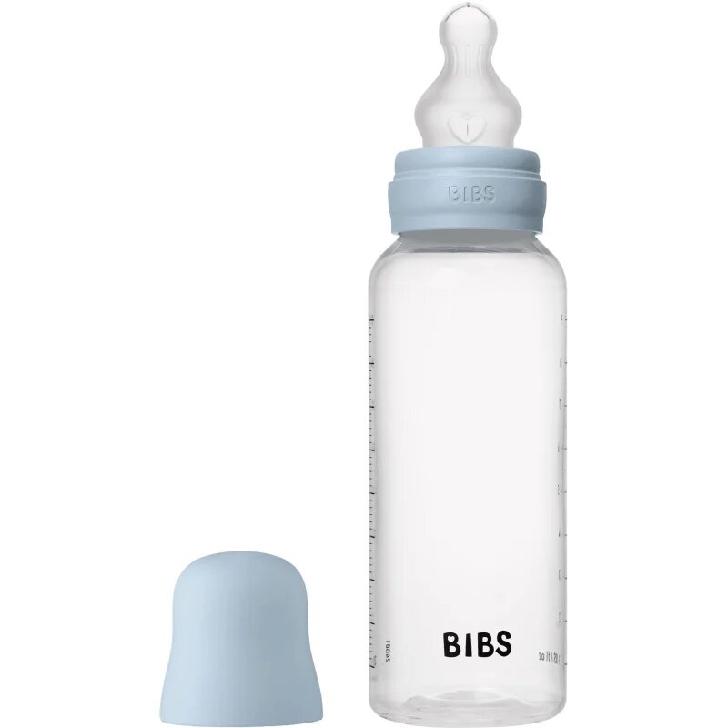 BIBS Anti-Colic Baby Bottle Silicone antikólikás cumisüveg szilikoncumival Baby Blue 1 db