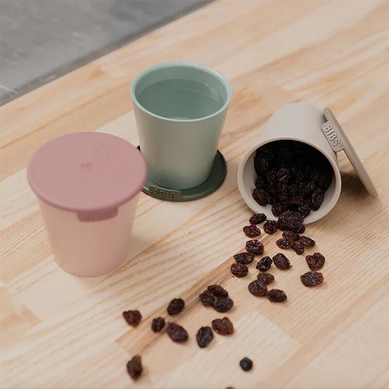 BIBS Cup Set bögre kupakkal Blush 2 db