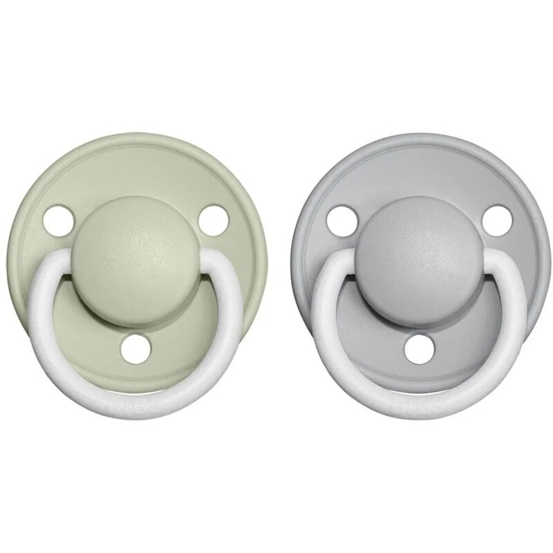 BIBS De Lux Natural Rubber Night Size 1: 0+ months cumi Sage / Cloud 2 db