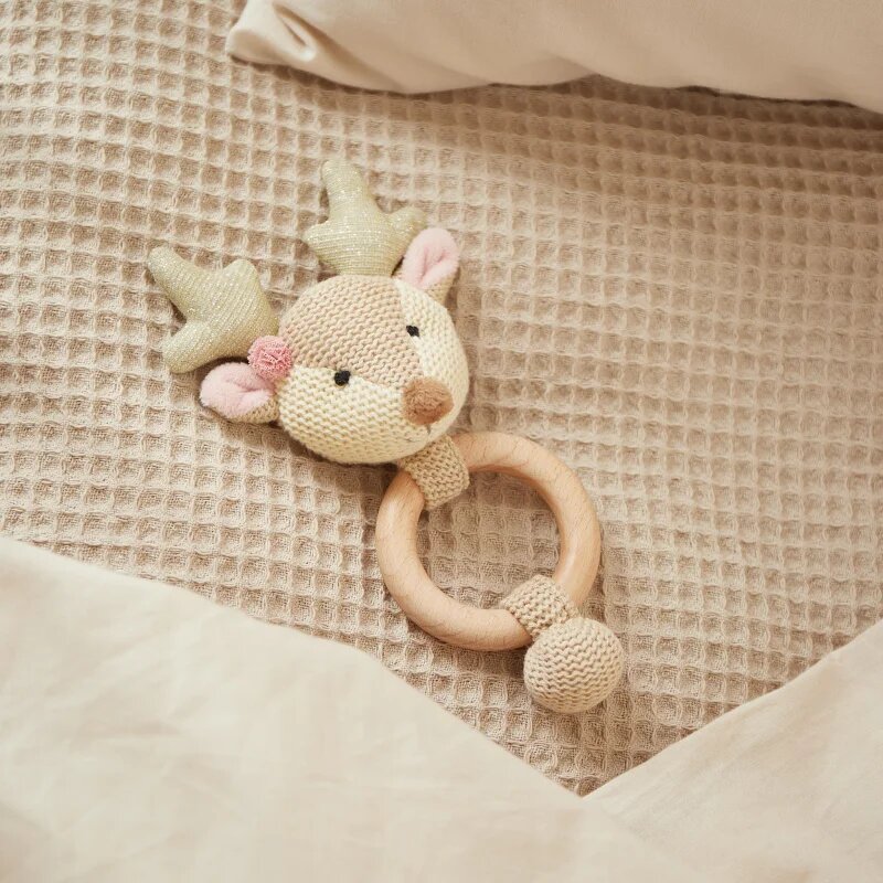 Bieco Grasping Toy with Rattle Fawn játék csörgővel 0 m+ 1 db