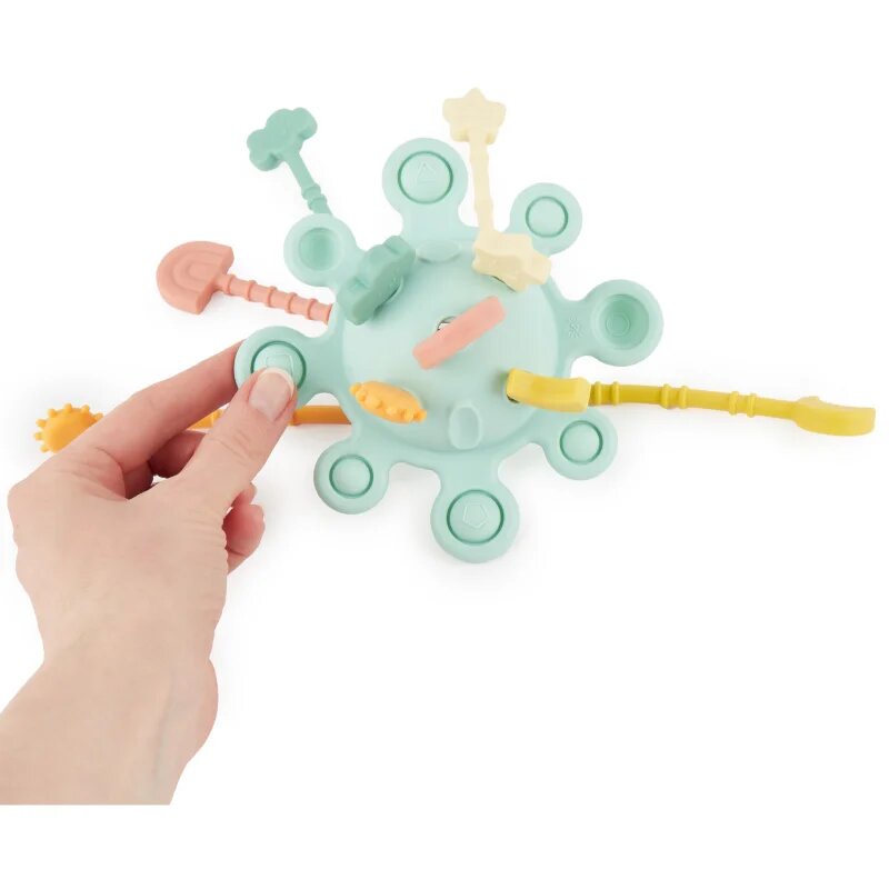 Bieco Silicone Activity Planet interaktív játék 12 m+ Eucalyptus 1 db
