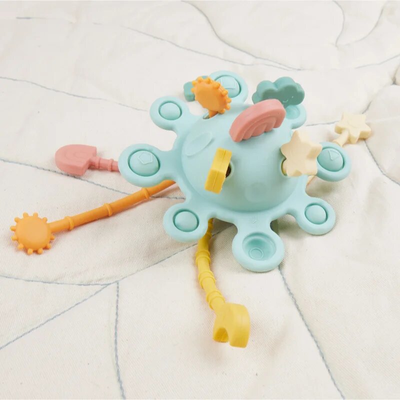 Bieco Silicone Activity Planet interaktív játék 12 m+ Eucalyptus 1 db