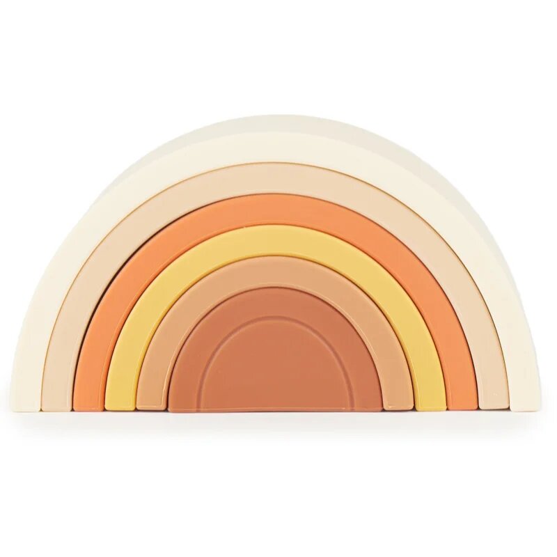 Bieco Silicone Rainbow összecsukható szivárvány 12 m+ Chocolate Bliss 6 db