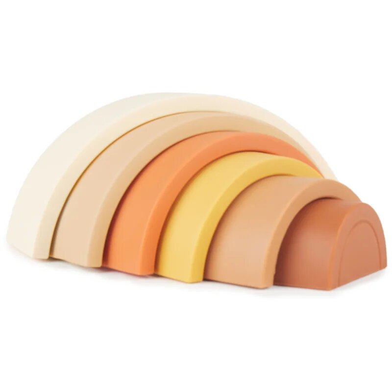 Bieco Silicone Rainbow összecsukható szivárvány 12 m+ Chocolate Bliss 6 db