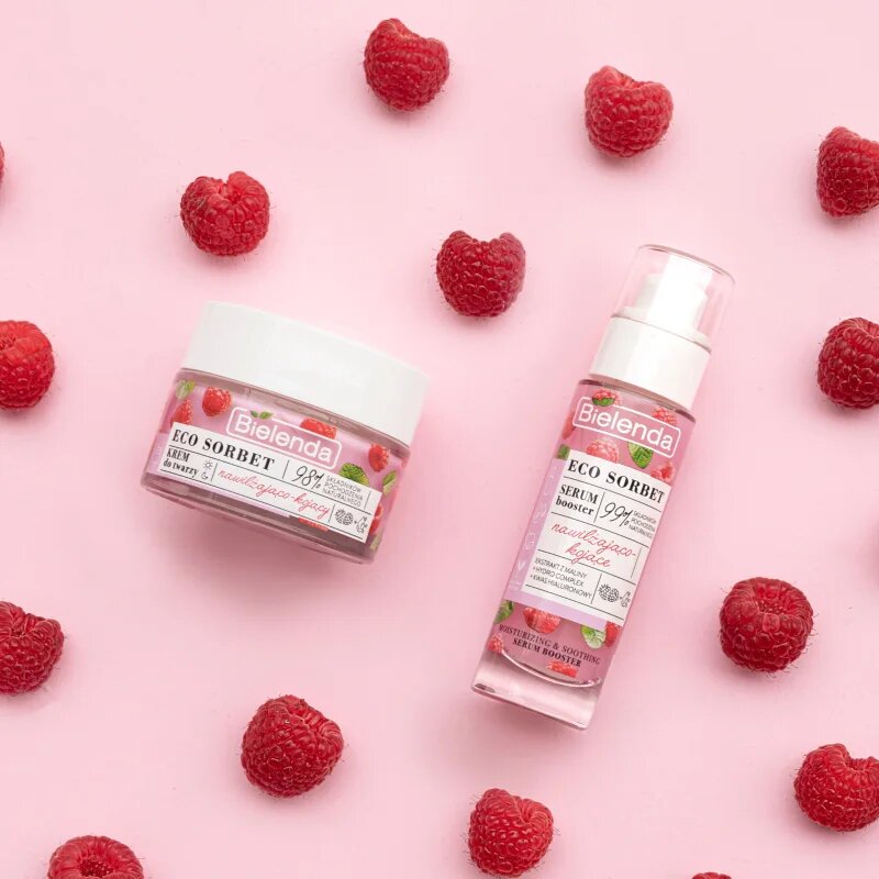 Bielenda Eco Sorbet Raspberry hidratáló és nyugtató krém az arcra 50 ml