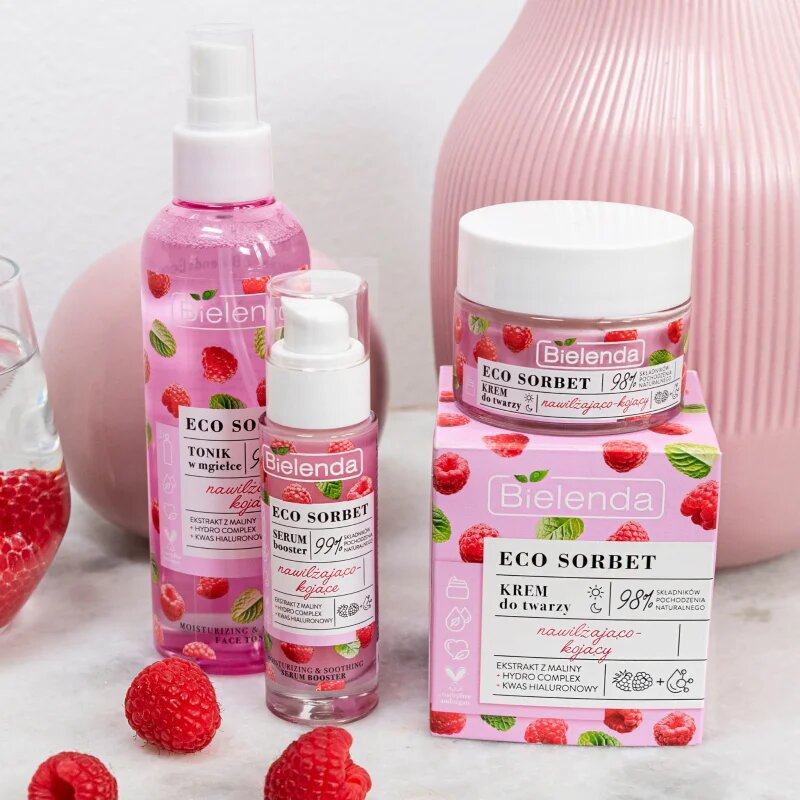 Bielenda Eco Sorbet Raspberry nyugtató és hidratáló szérum 30 ml