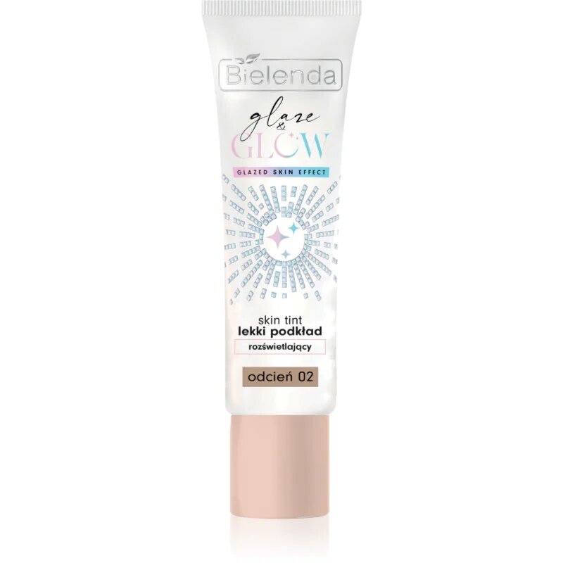 Bielenda GLAZE & GLOW könnyű alapozó világosító hatással árnyalat 02 30 g