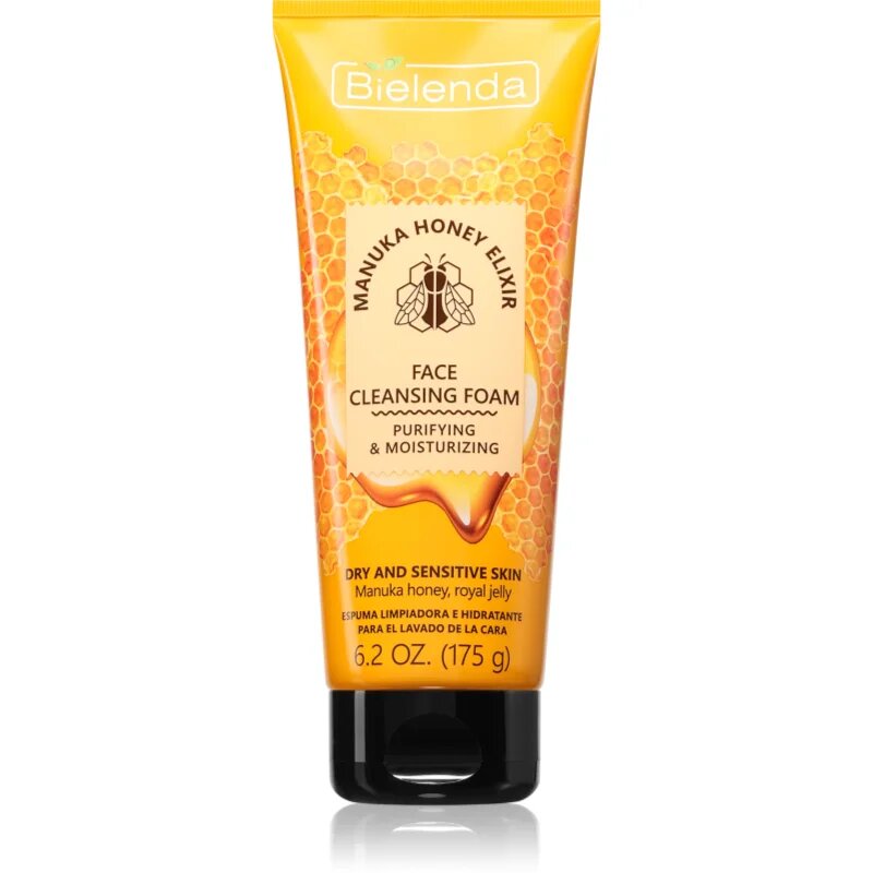Bielenda Manuka Honey hidratáló tisztító hab a nagyon száraz és érzékeny bőrre 175 g