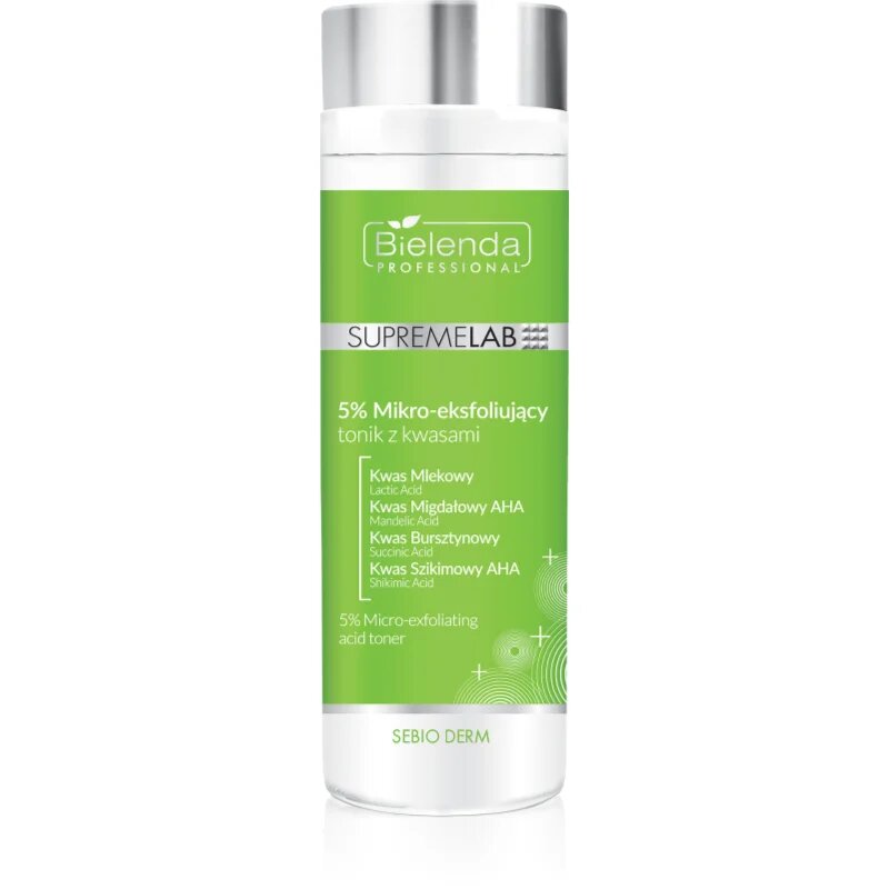 Bielenda Professional Supremelab Sebio Derm gyengéd bőrhámlasztó tonik 200 ml
