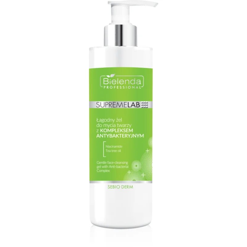Bielenda Professional Supremelab Sebio Derm lágy tisztító gél Antibacterial Complex 190 g
