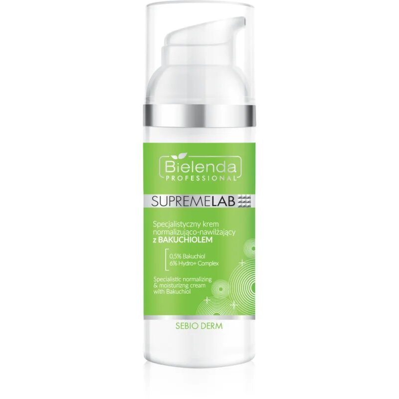 Bielenda Professional Supremelab Sebio Derm normalizáló nappali krém 05% Bakuchiol & 6% Hydro Complex 50 ml