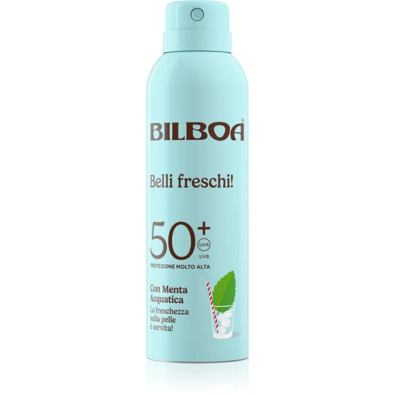Bilboa Belli Freschi napozó spray borsmentával SPF 50+ 150 ml