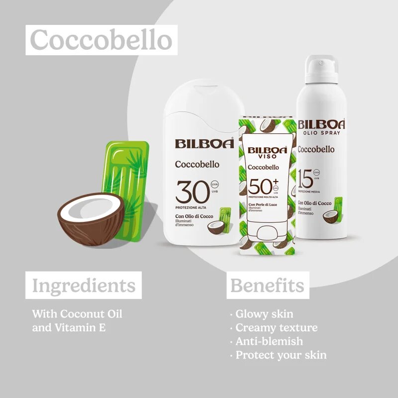 Bilboa Coccobello Latte napozótej kókuszolajjal SPF 30 200 ml