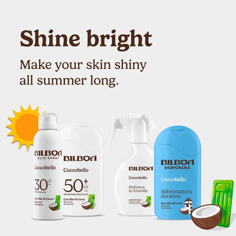 Bilboa Coccobello Trigger napozó spray kókuszolajjal SPF 20 250 ml