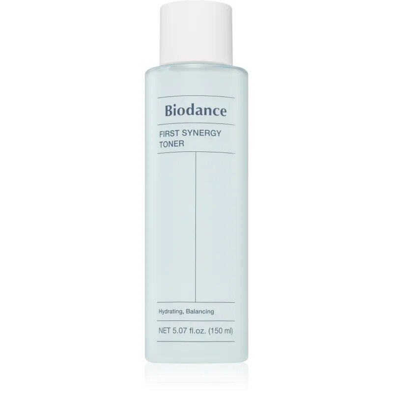 Biodance First Synergy Toner hidratáló tonik a bőr pH-értékének kiegyensúlyozására 150 ml