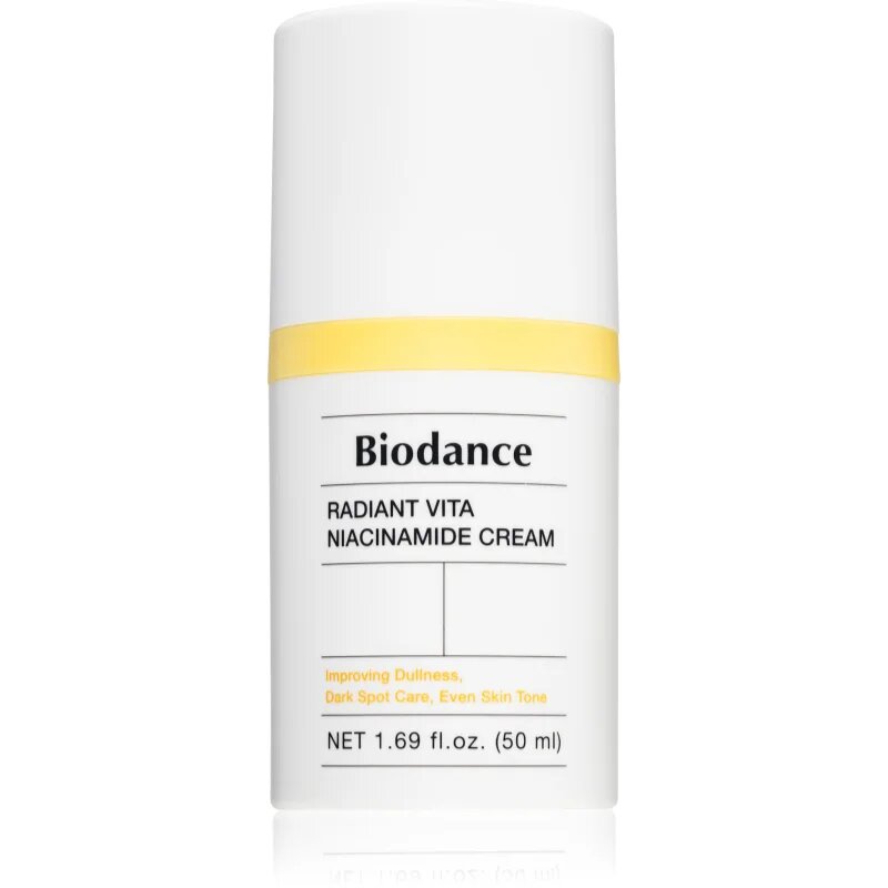 Biodance Radiant Vita Niacinamide Cream hidratáló és tápláló krém az élénk és kisimított arcbőrért 50 ml
