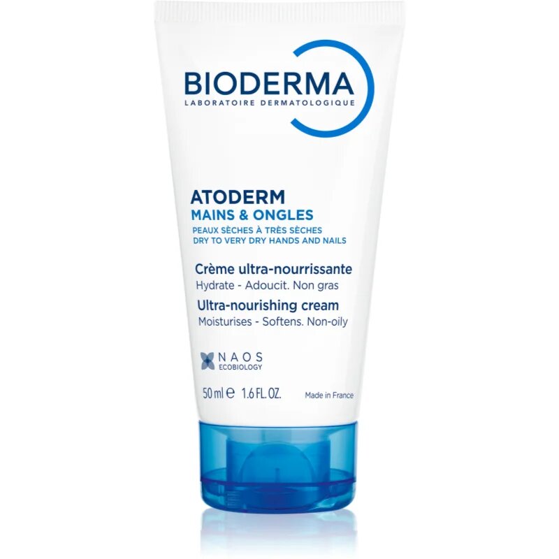 Bioderma Atoderm Cream Hand & Nails kézkrém nagyon száraz érzékeny és atópiás bőrre 50 ml