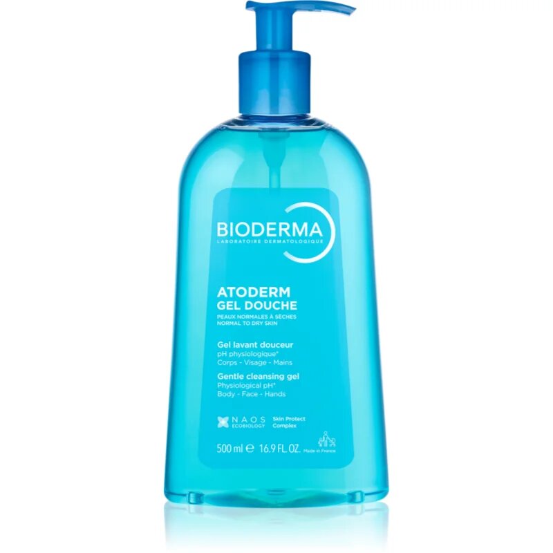 Bioderma Atoderm Gel gyengéd tusfürdő gél száraz és érzékeny bőrre 500 ml