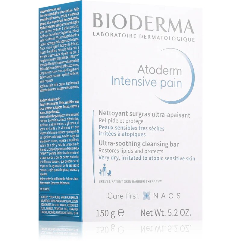 Bioderma Atoderm Intensive tisztító szappan Száraz nagyon száraz bőrre 150 g