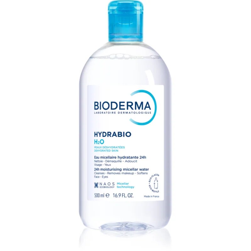 Bioderma Hydrabio H2O micellás víz normál és száraz érzékeny bőrre dehidratált bőrre 500 ml