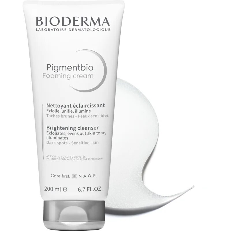 Bioderma Pigmentbio Foaming Cream mélyen tisztító krémes hab fehérítő hatás 200 ml