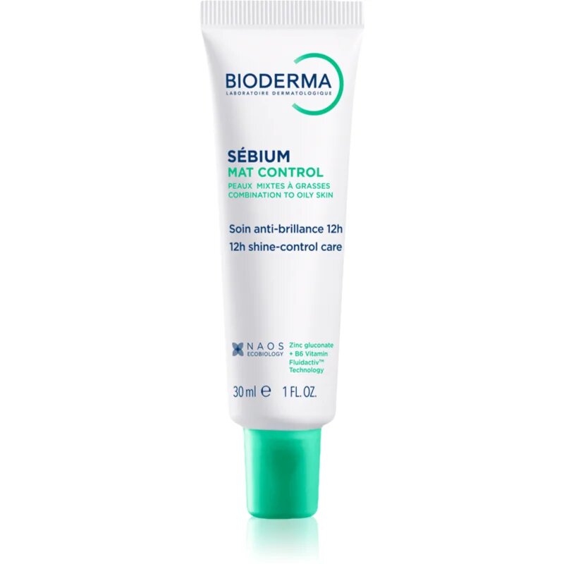 Bioderma Sébium Mat Control mattító krém a fénylő arcbőr és a kitágult pórusok ellen 30 ml