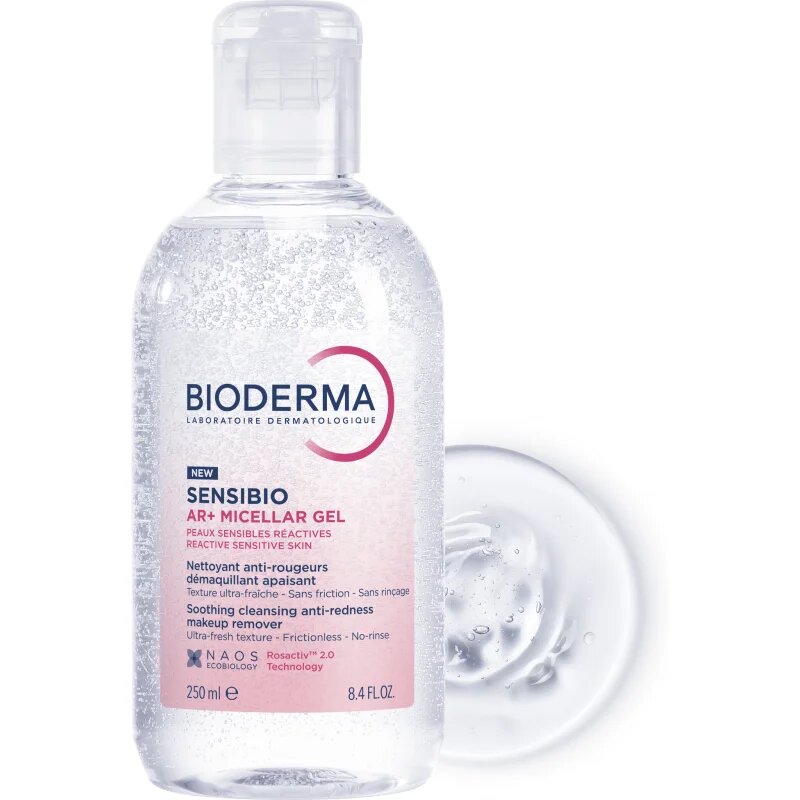 Bioderma Sensibio AR+ micellás tisztító gél Érzékeny bőrpírra hajlamos bőrre 250 ml