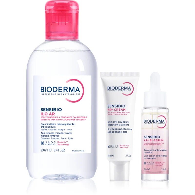 Bioderma Sensibio AR+ szett Érzékeny bőrpírra hajlamos bőrre