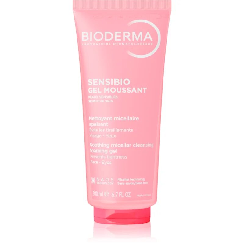 Bioderma Sensibio Gel Moussant gyengéd nyugtató tisztító és arclemosó gél 200 ml