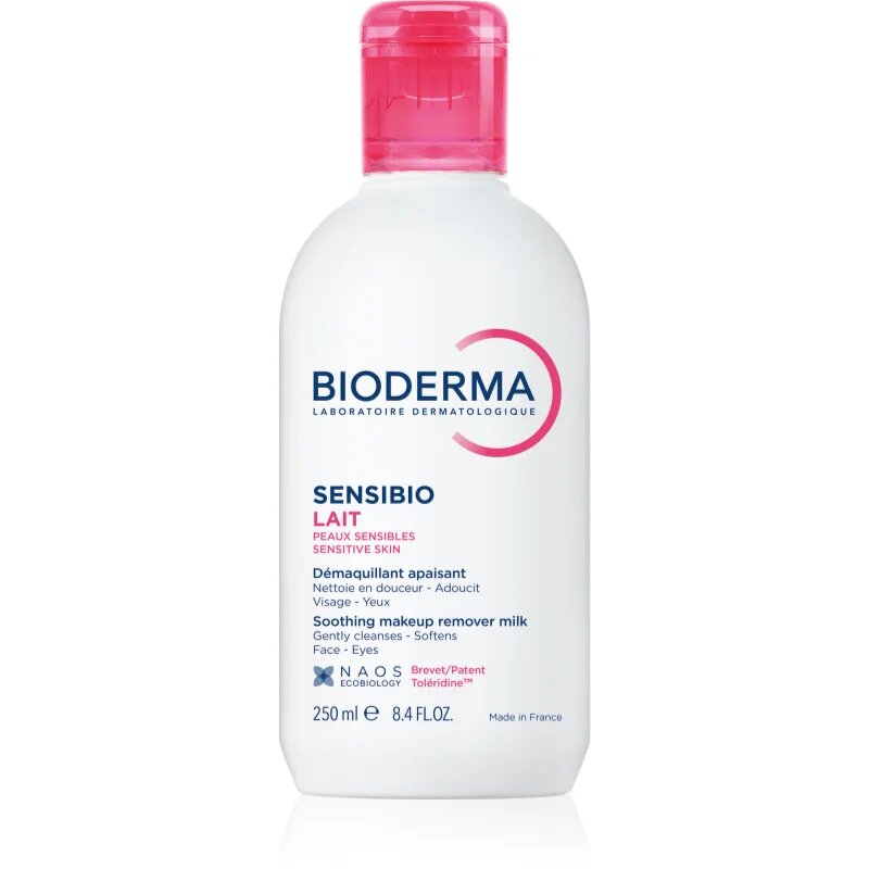 Bioderma Sensibio Lait tisztító tej az érzékeny arcbőrre 250 ml