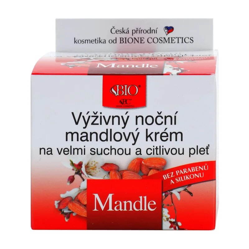 Bione Cosmetics Almonds tápláló éjszakai krém a nagyon száraz és érzékeny bőrre 51 ml