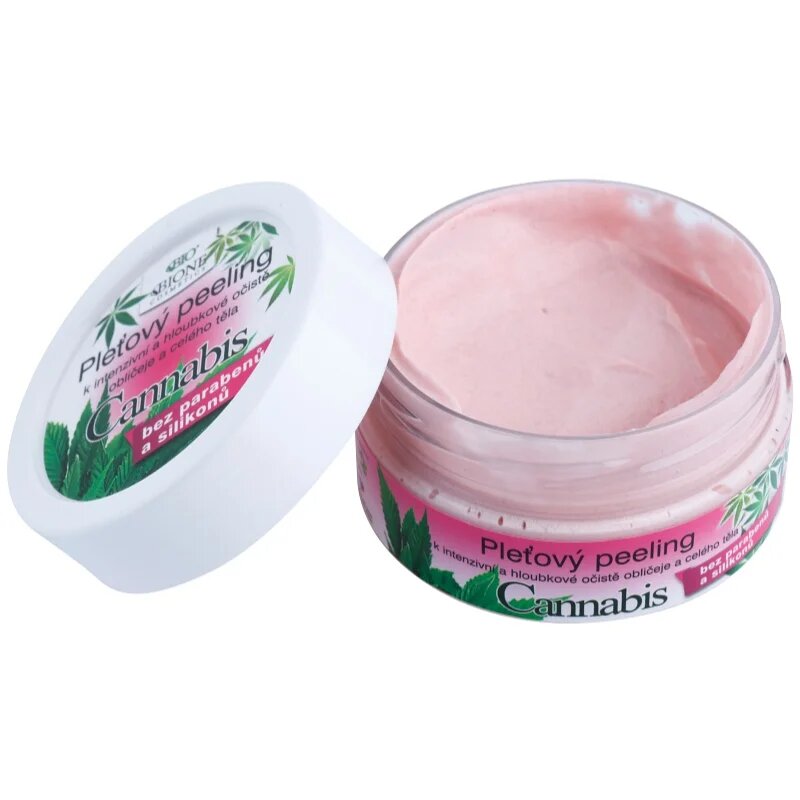 Bione Cosmetics Cannabis arcpeeling arcra és testre 200 g