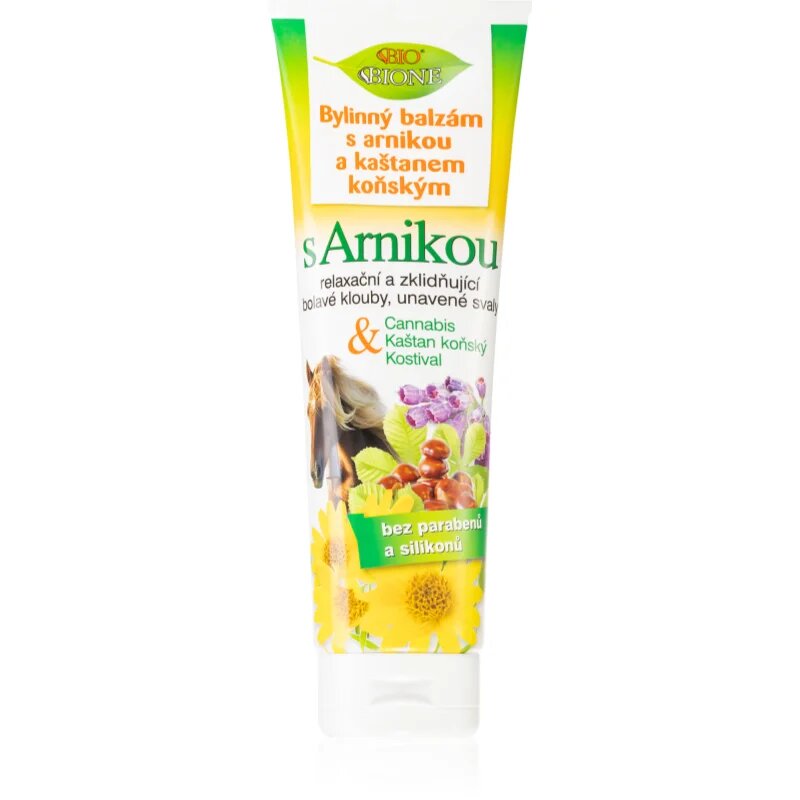Bione Cosmetics Cannabis with Arnica növényi balzsam arnikával és lógesztenyével 300 ml