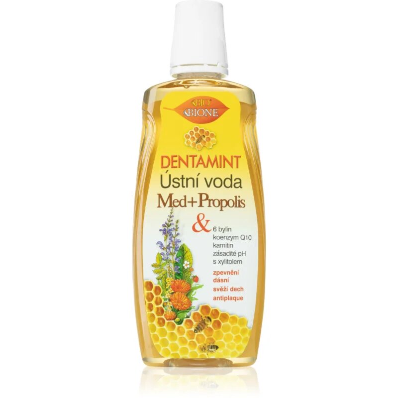 Bione Cosmetics Dentamint Honey + Propolis szájvíz íz Honey + Propolis 500 ml
