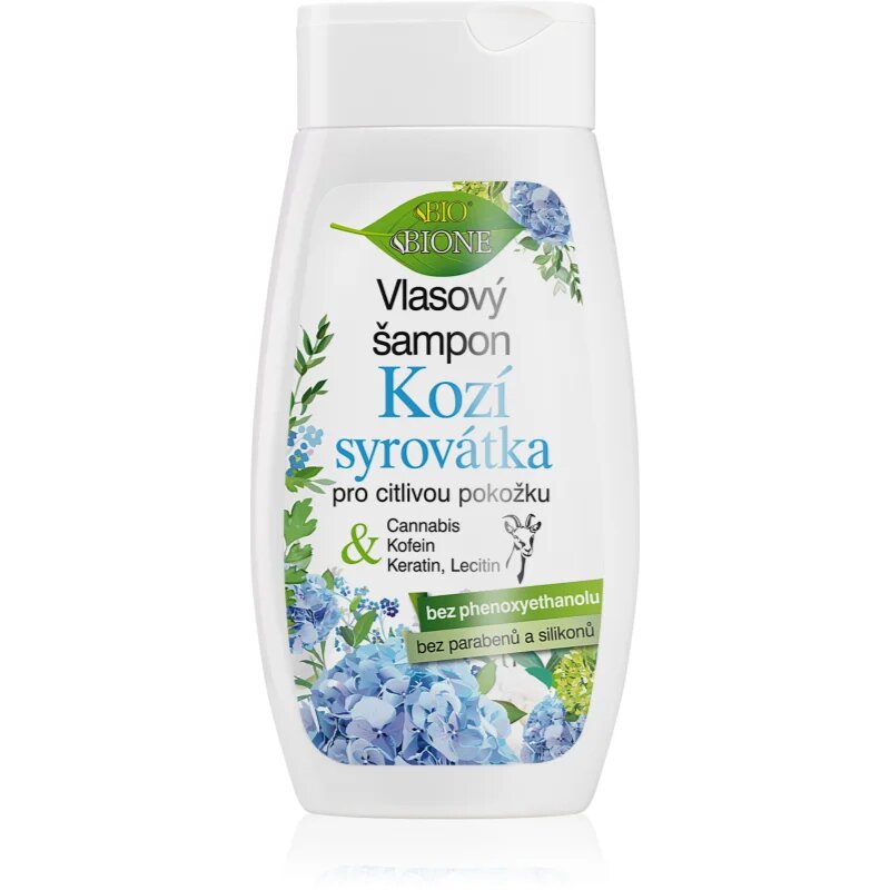 Bione Cosmetics Goat Whey finom állagú sampon az érzékeny bőrre 260 ml