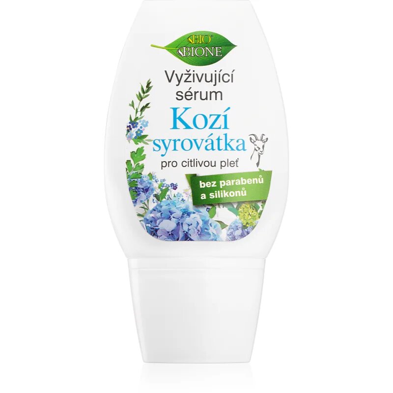 Bione Cosmetics Goat Whey Tápláló szérum a bőr tömörségének megújítására az érzékeny arcbőrre 40 ml