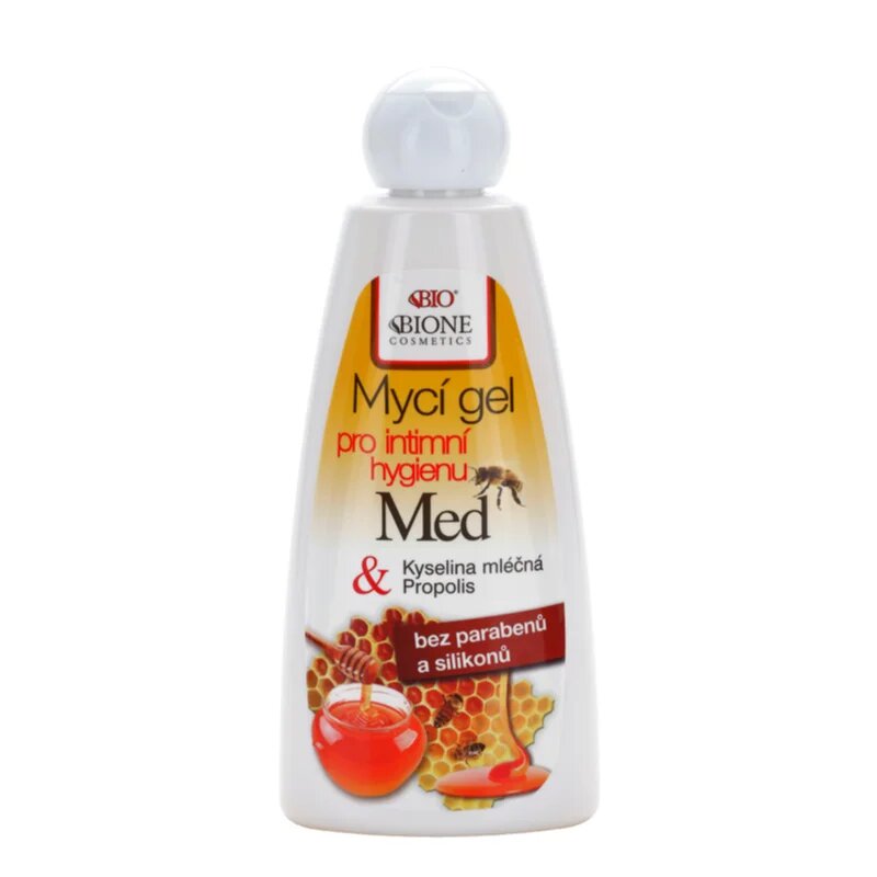 Bione Cosmetics Honey + Q10 gél az intim higiéniára méhpempővel 260 ml