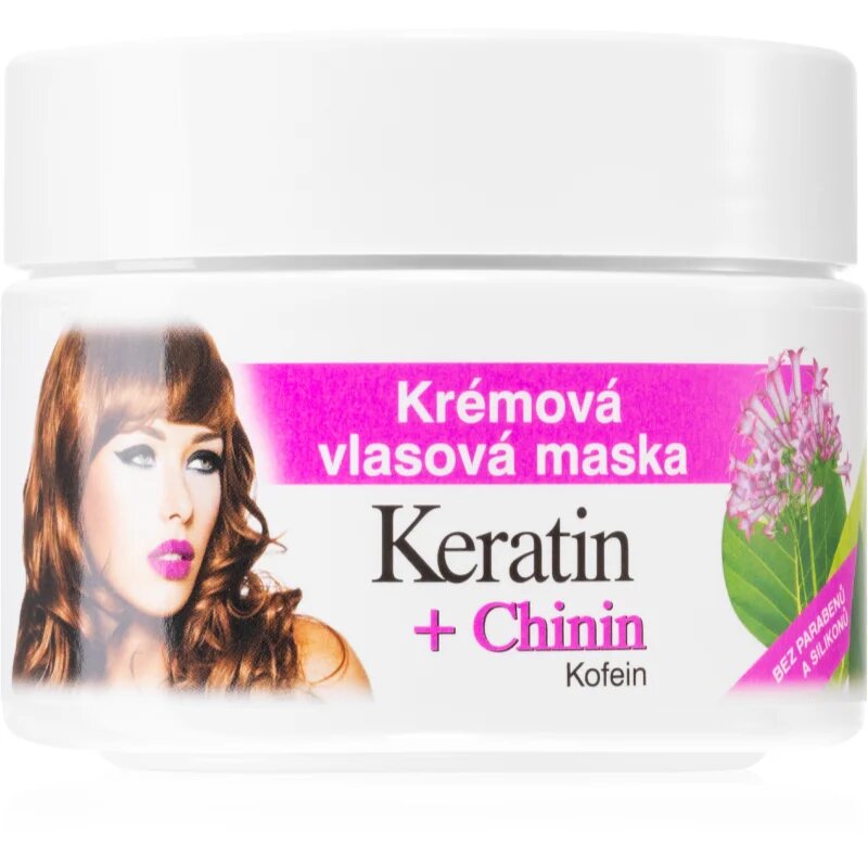 Bione Cosmetics Keratin + Chinin krémes maszk hajra 260 ml