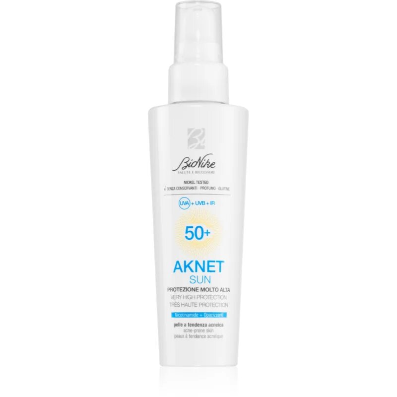 BioNike Aknet Sun ápoló arckrém az aknés bőrre SPF 50+ 50 ml