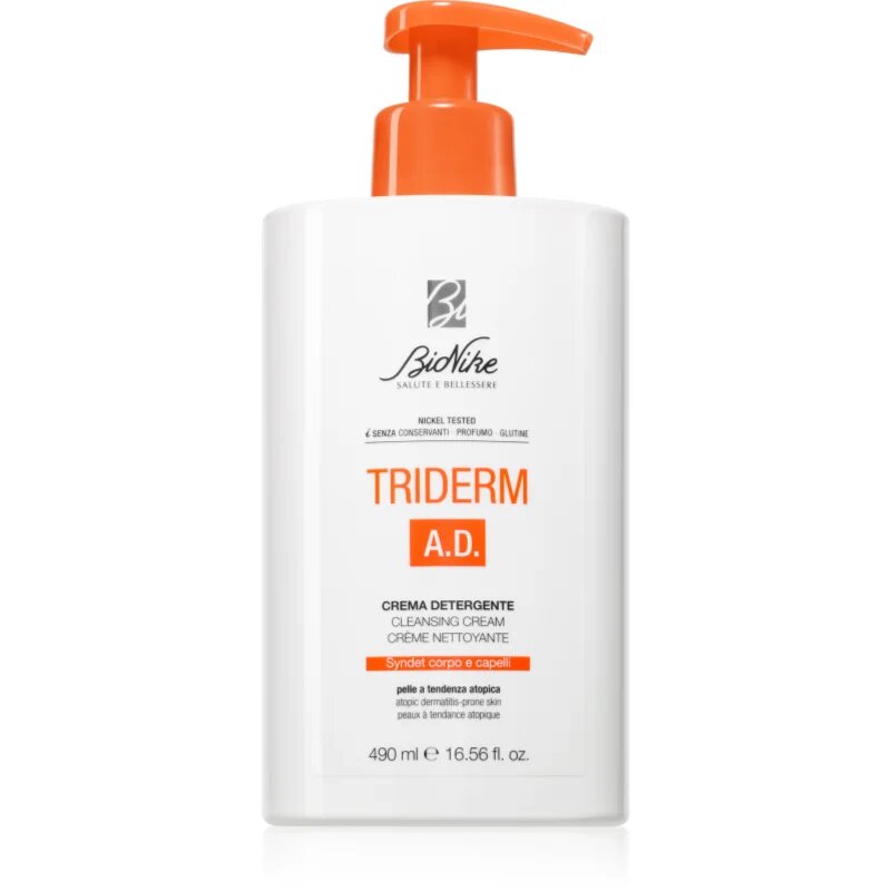 BioNike Triderm A. D. tisztító krém az atópiás bőrre 490 ml