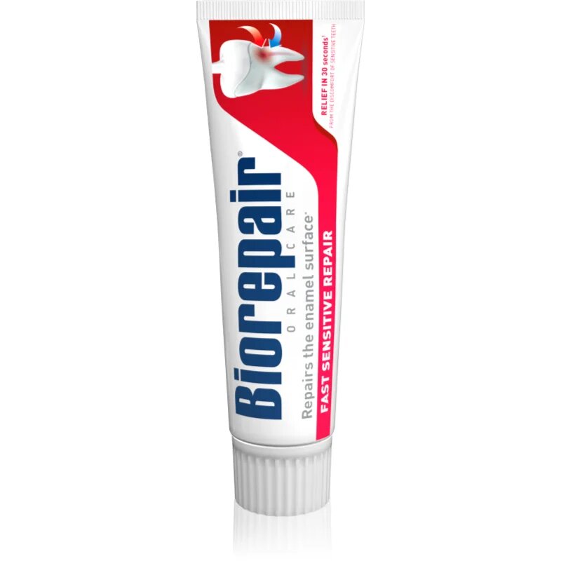 Biorepair Fast Sensitive Repair bioaktív fogkrém a fogak érzékenységének csökkentésére és a fogzománc helyreállítására 75 ml