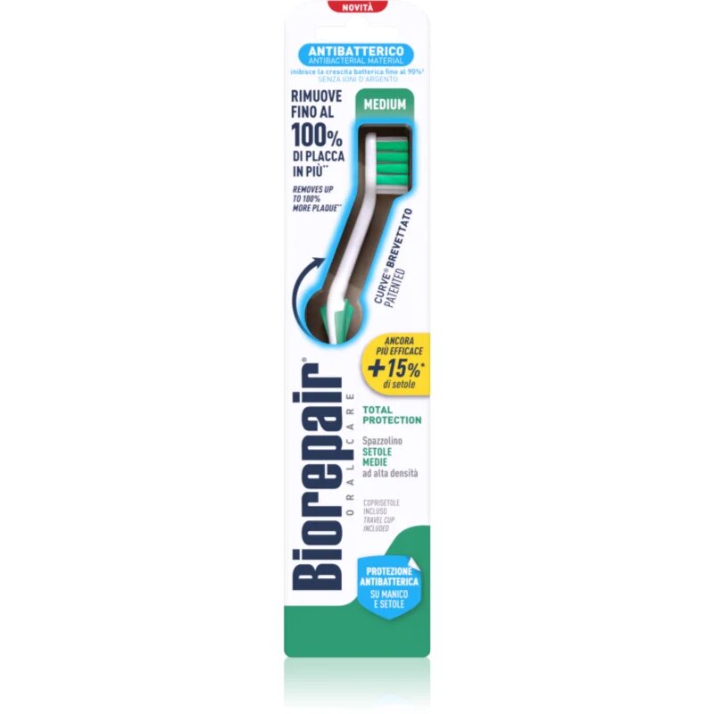 Biorepair Total Medium fogkefe közepes keménységű 1 db