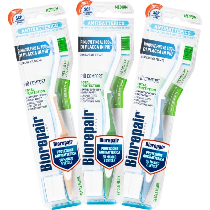Biorepair Total Medium fogkefe közepes keménységű 1 db