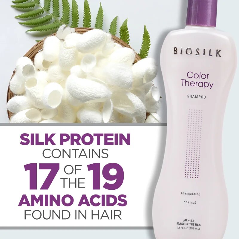 Biosilk Color Therapy Shampoo finom állagú sampon szulfát és parabén nélkül 355 ml