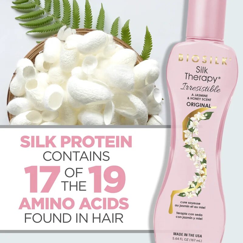 Biosilk Silk Therapy Irresistible öblítést nem igénylő regeneráló ápolás selyemmel 167 ml