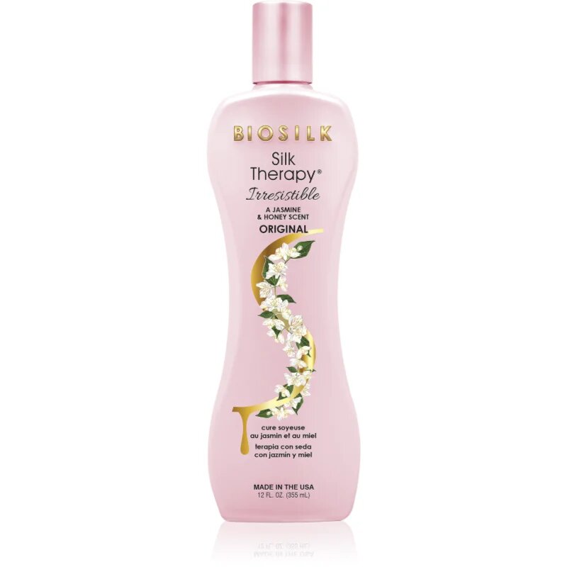 Biosilk Silk Therapy Irresistible öblítést nem igénylő regeneráló ápolás selyemmel 355 ml