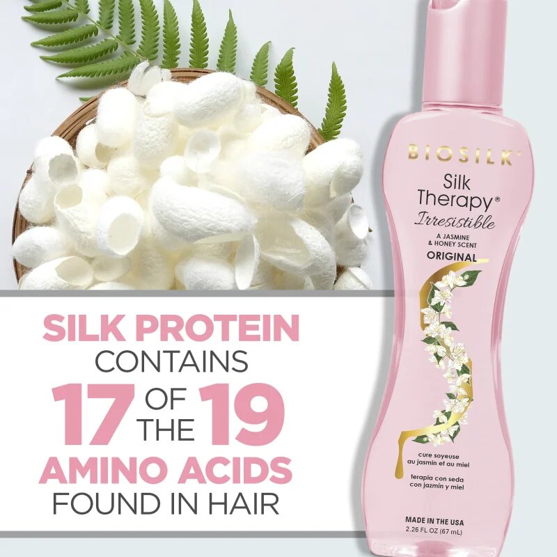 Biosilk Silk Therapy Irresistible öblítést nem igénylő regeneráló ápolás selyemmel 67 ml