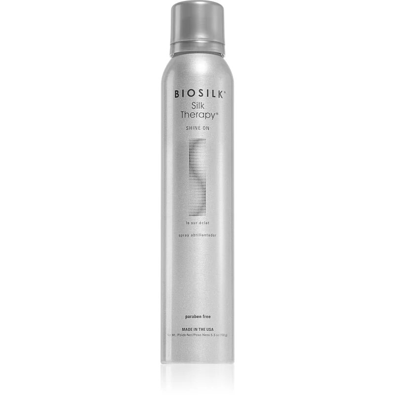 Biosilk Silk Therapy Shine On styling spray a fénylő és selymes hajért 150 g