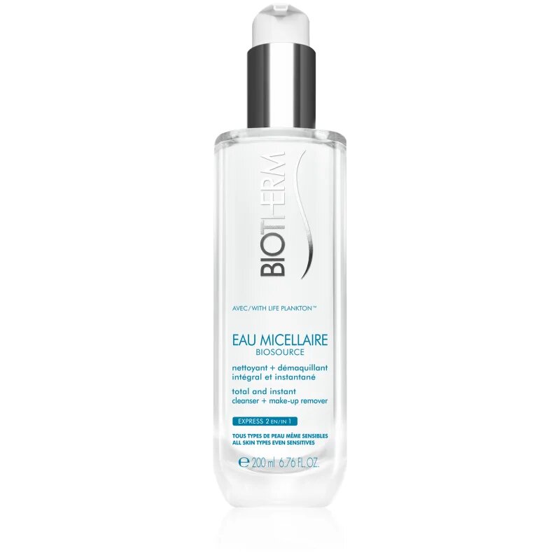 Biotherm Biosource Eau Micellaire micellás víz normál és száraz érzékeny bőrre minden bőrtípusra beleértve az érzékeny bőrt is 200 ml