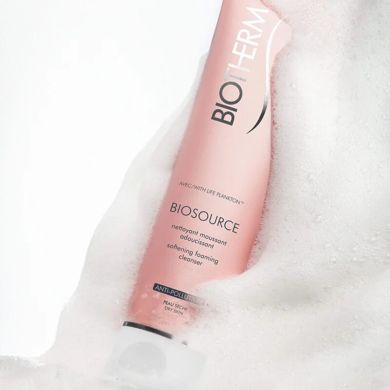 Biotherm Biosource Foaming Cleanser tisztító habzó krém száraz bőrre 150 ml